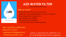 jasa filter air jogja magelang purworejo