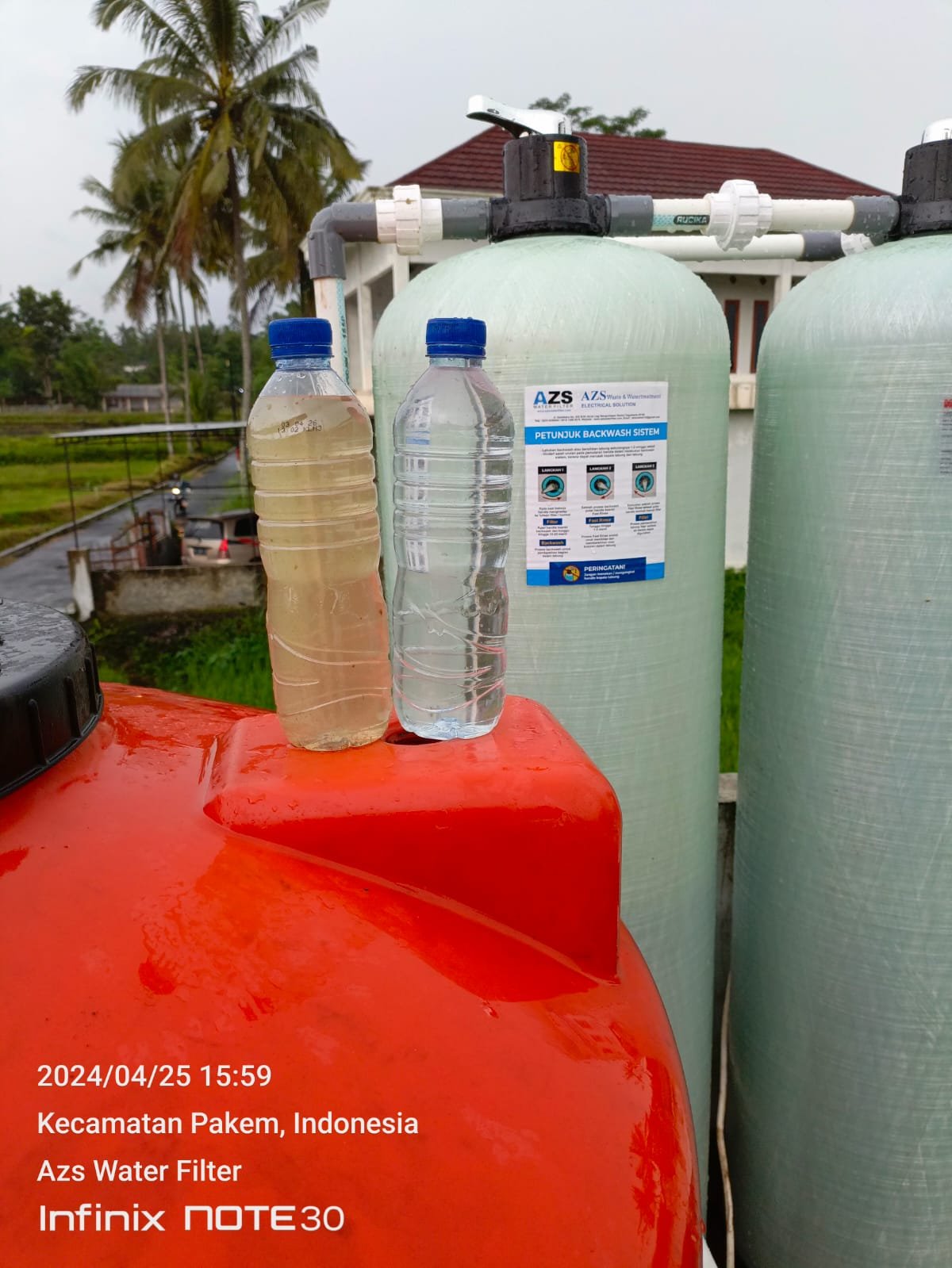 Filter air dapat merubah air sumur keruh menjadi bening dan sehat