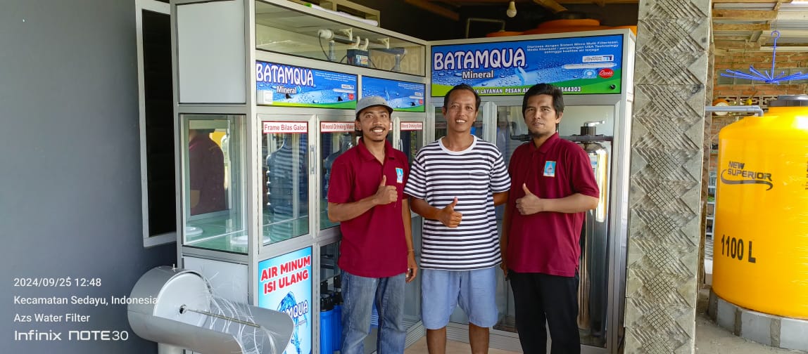 Pemasangan depot air minum isi ulang mineral di rumah oleh AZS Water Filter di Jogja.