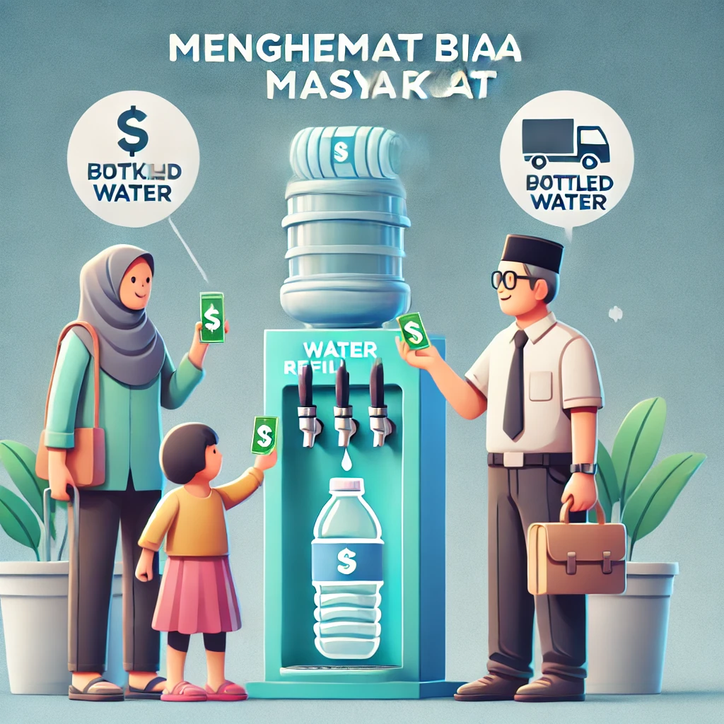 Depot air isi ulang menawarkan alternatif air minum yang lebih murah dibandingkan membeli air kemasan. Masyarakat dapat memperoleh air minum berkualitas dengan harga yang terjangkau