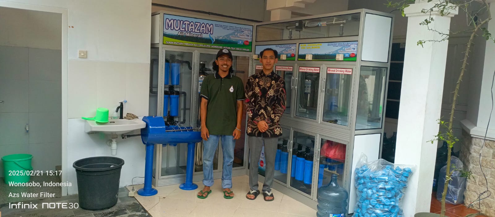 Pemasangan depot air minum isi ulang Multazam oleh AZS Water Filter di Wonosobo