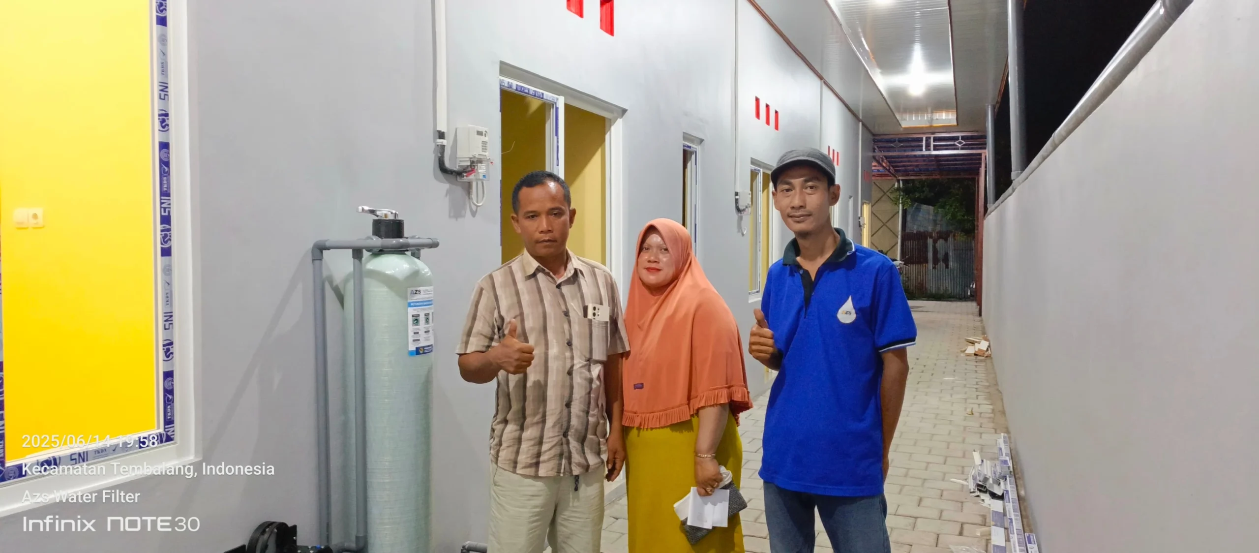 Pemasangan filter penjernih air 1054 di kost eksklusif Tembalang