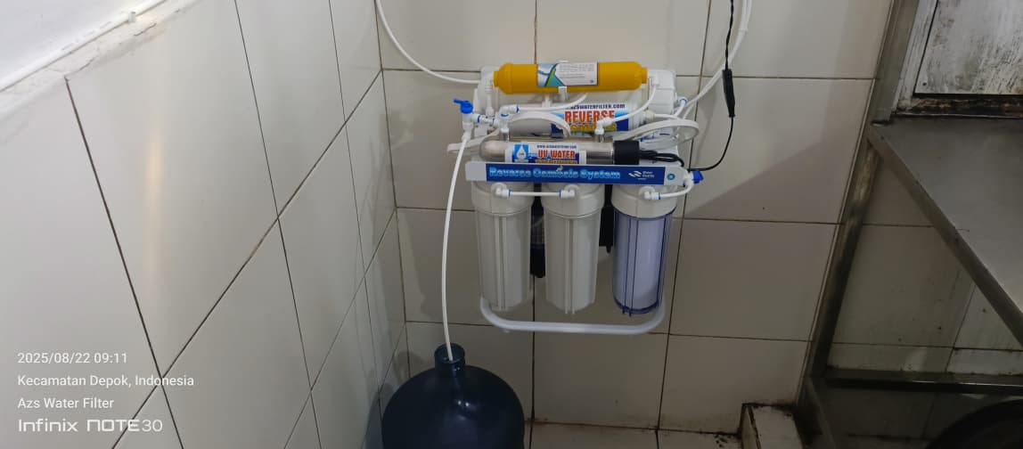 Pemasangan mesin RO 500GPD di Sate Ratu Jogja oleh AZS Water Filter