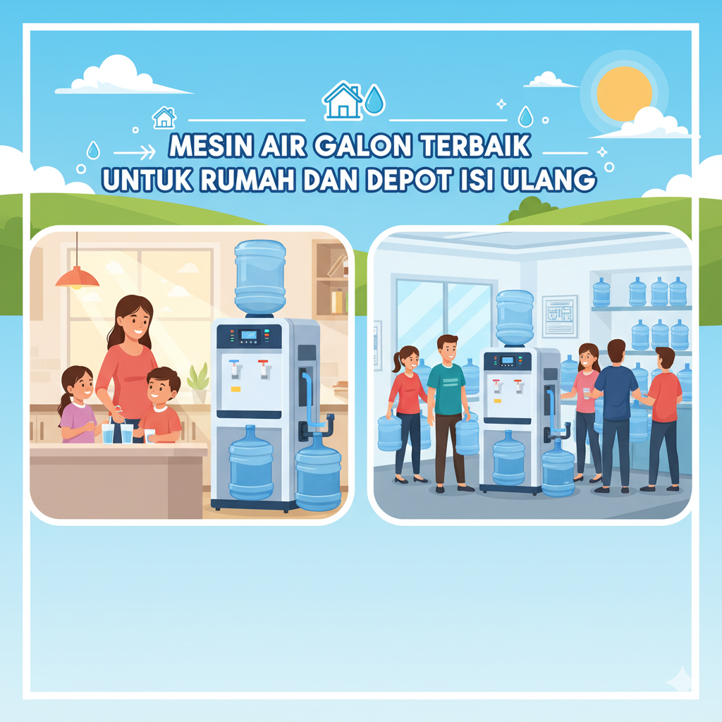 Pemasangan mesin air galon oleh AZS Water Filter