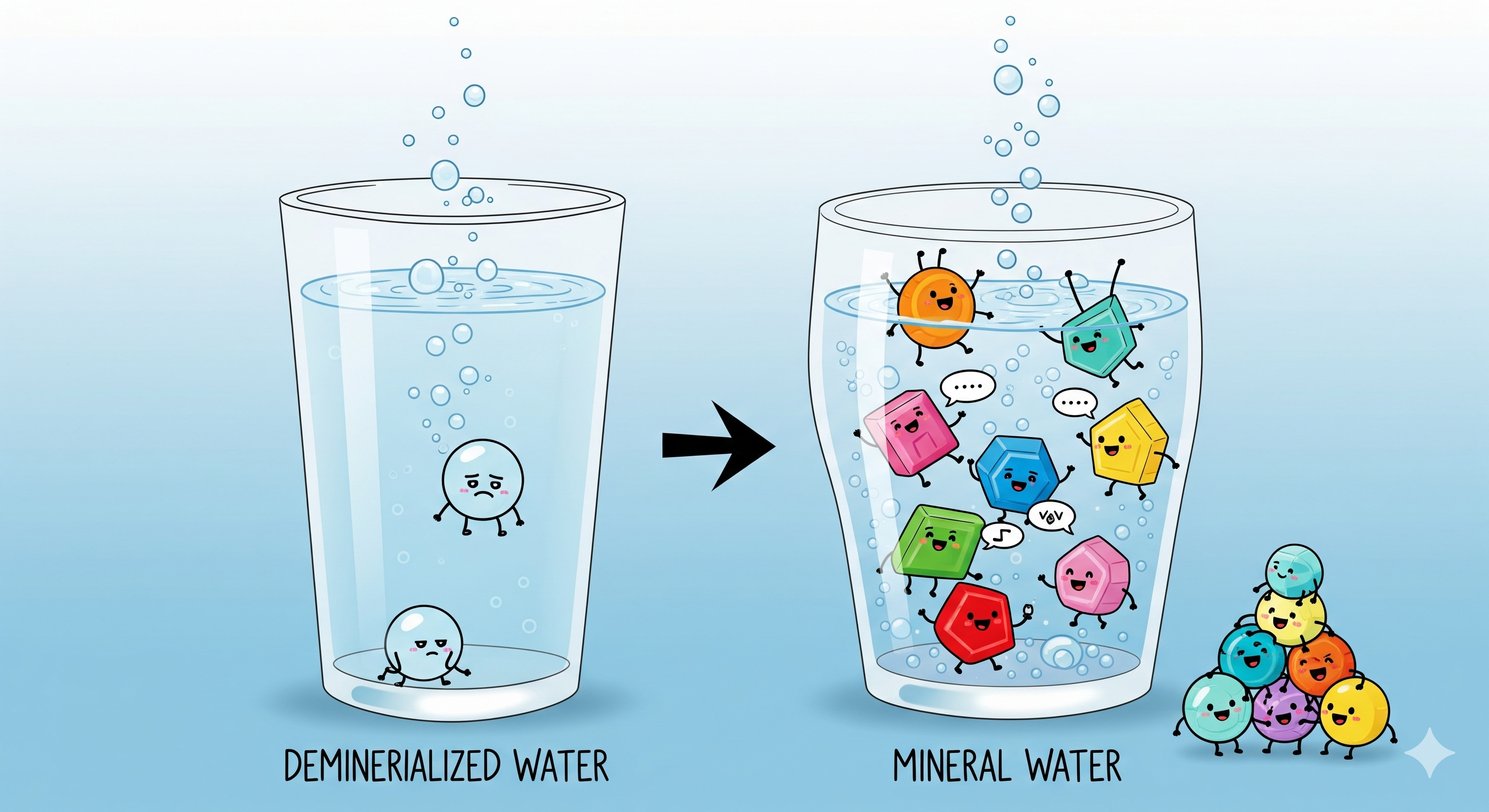 Perbandingan air mineral alami dan air demineralisasi