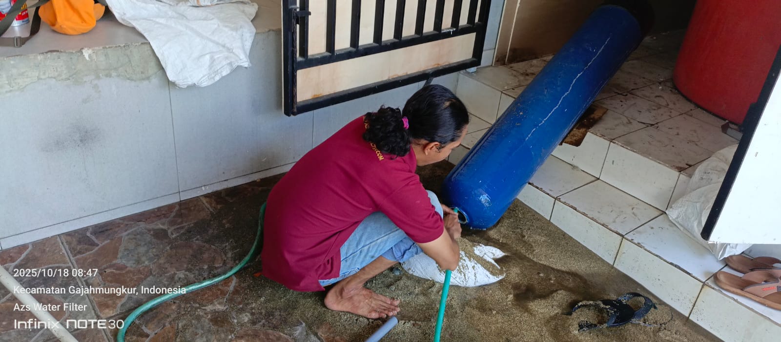 teknisi azs water filter ganti media filter air semarang