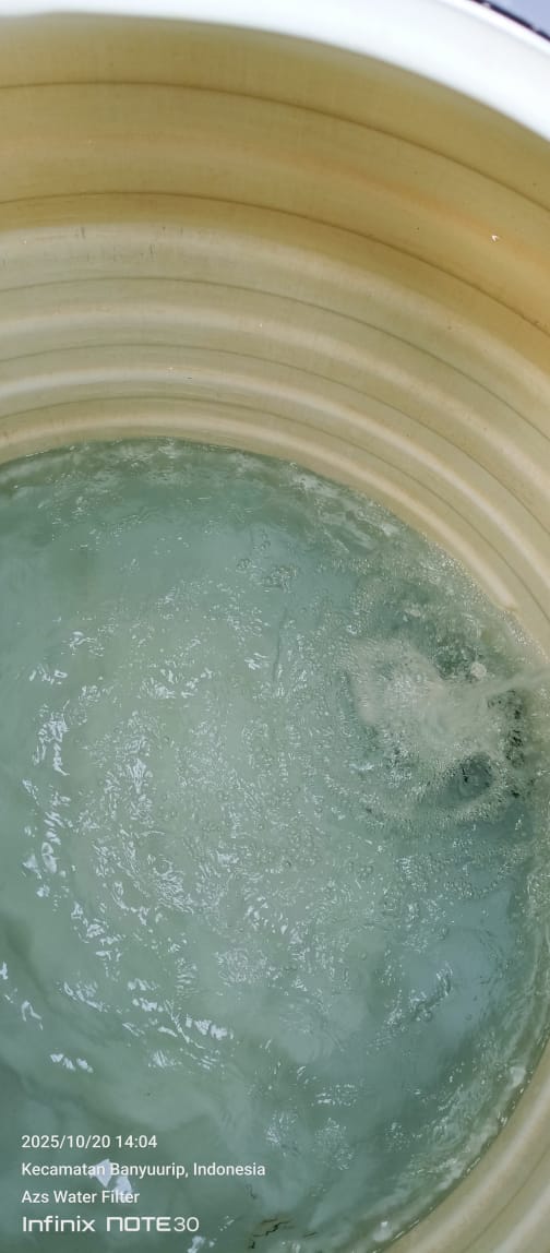 hasil air jernih filter 1354 azs water filter