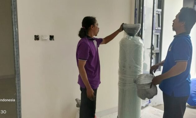 Pemasangan mesin RO 500 GPD dan filter penjernih air 1354 di Grand Permata Residence Bantul