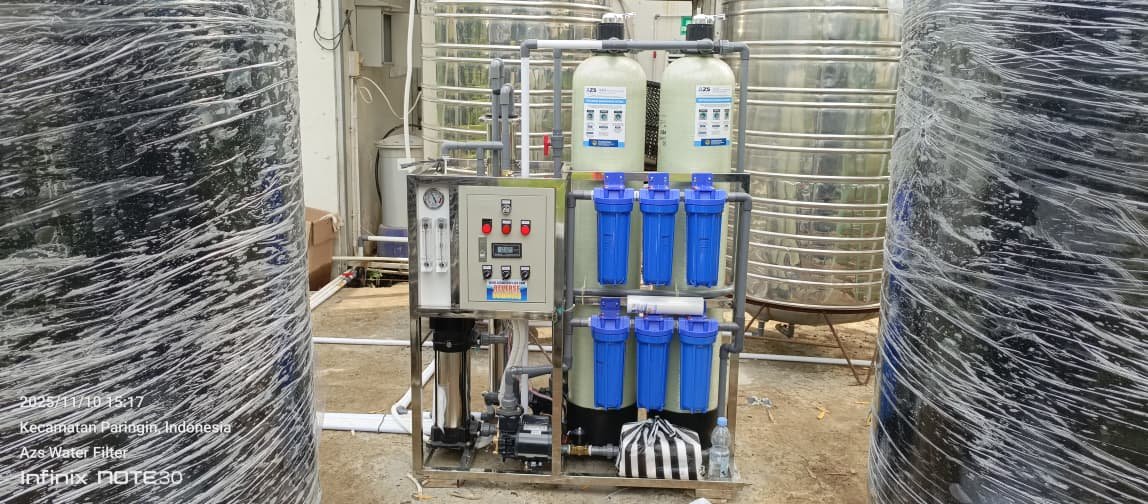 Mesin RO 2000 GPD terpasang di Office PT Adaro Indonesia Kalsel oleh AZS Water Filter