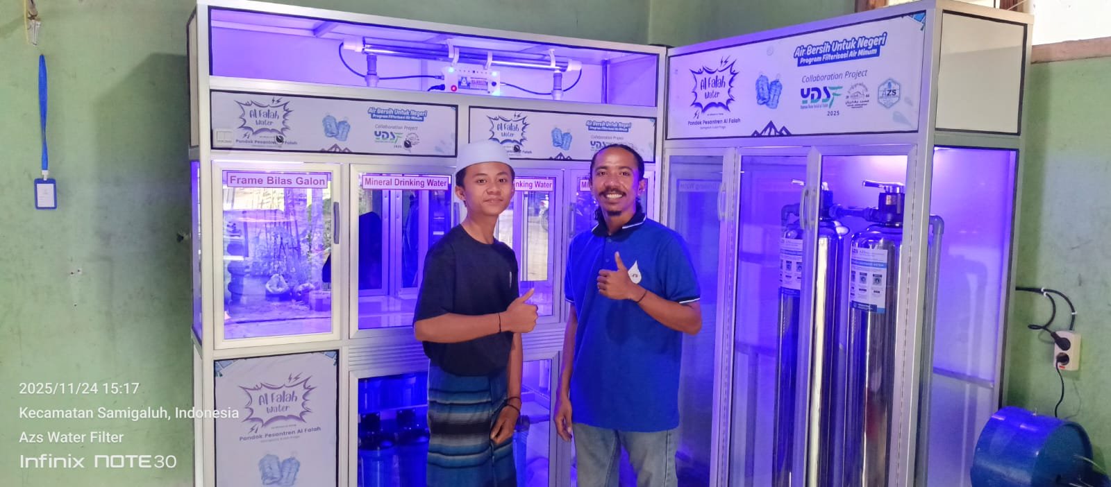 pemasangan DAMIU mineral di Ponpes Al-Falah Samigaluh