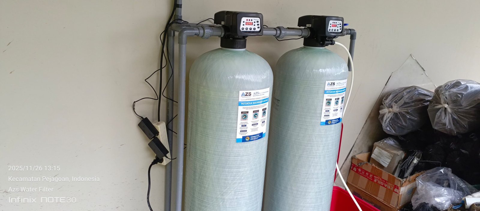 pemasangan filter air 1354 head otomatis di Karangpoh Kebumen