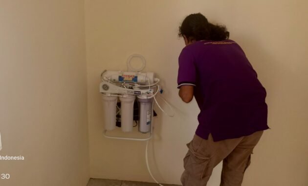 instalasi mesin RO untuk glamping dan resto