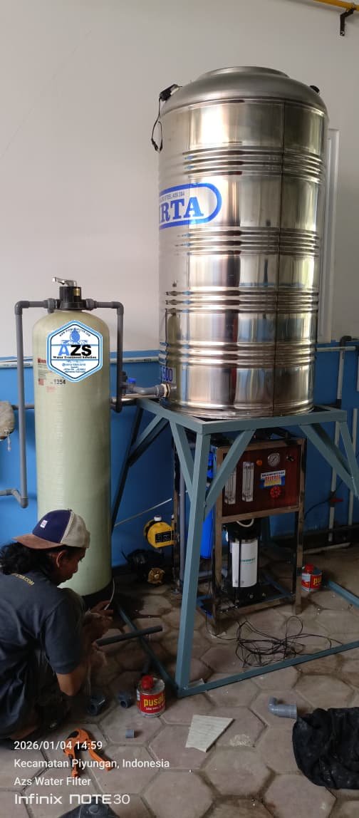 pemasangan mesin RO 1000 GPD di SPPG Piyungan