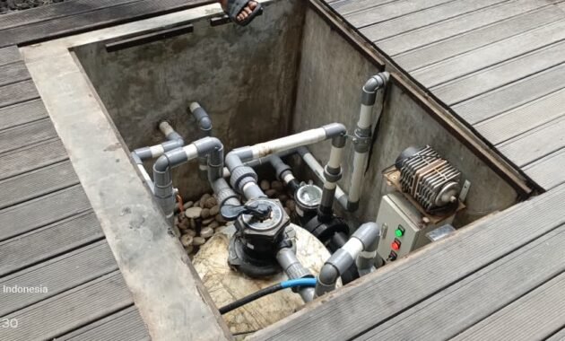 Media filter kolam renang baru siap dipasang