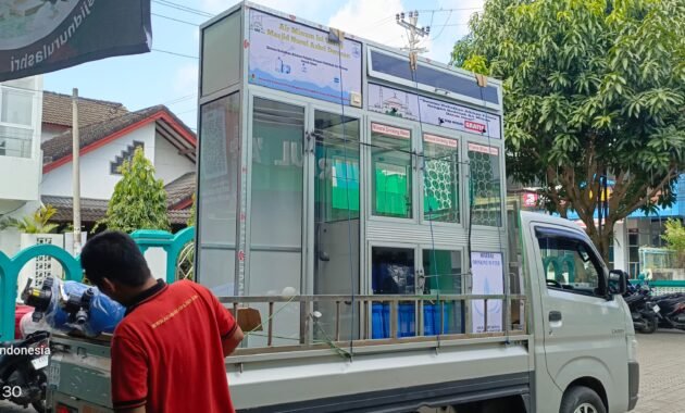 pemasangan DAMIU mineral minimalis untuk masjid