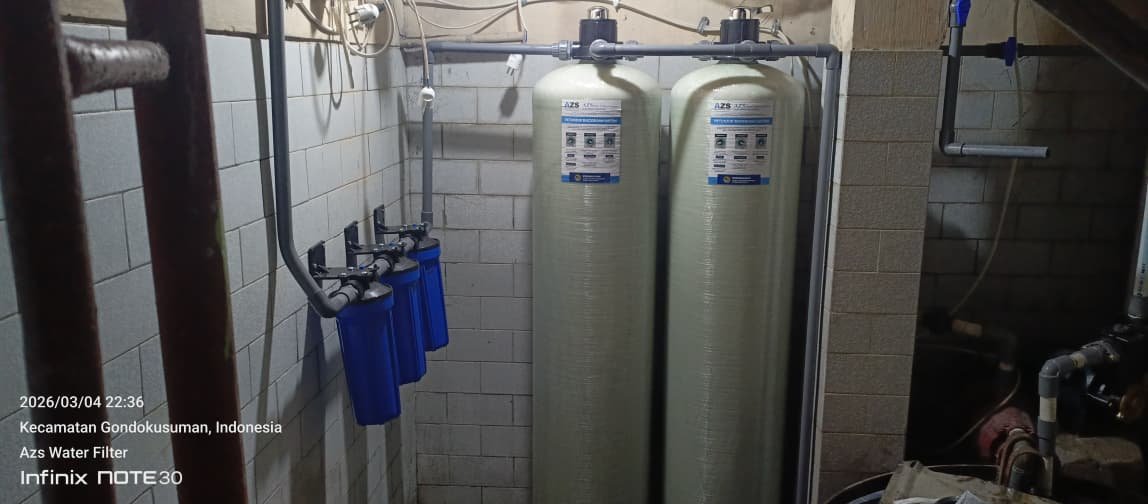 instalasi tabung filter air untuk sistem penyaringan air