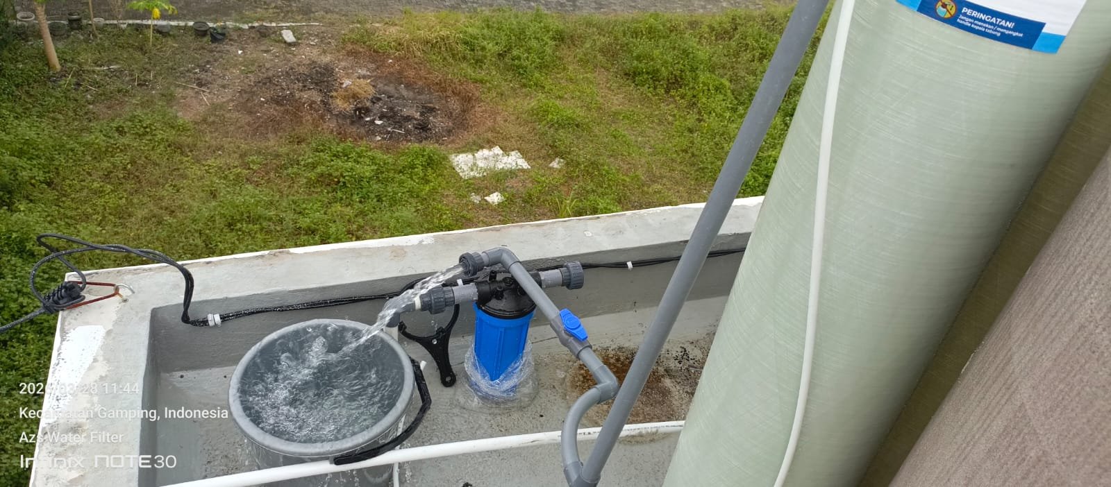 instalasi filter air kapur rumah