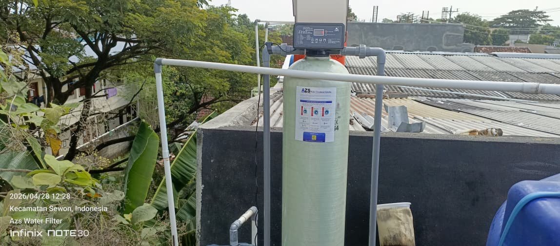 Filter air 1354 dengan automatic backwash mengatasi kotoran hitam