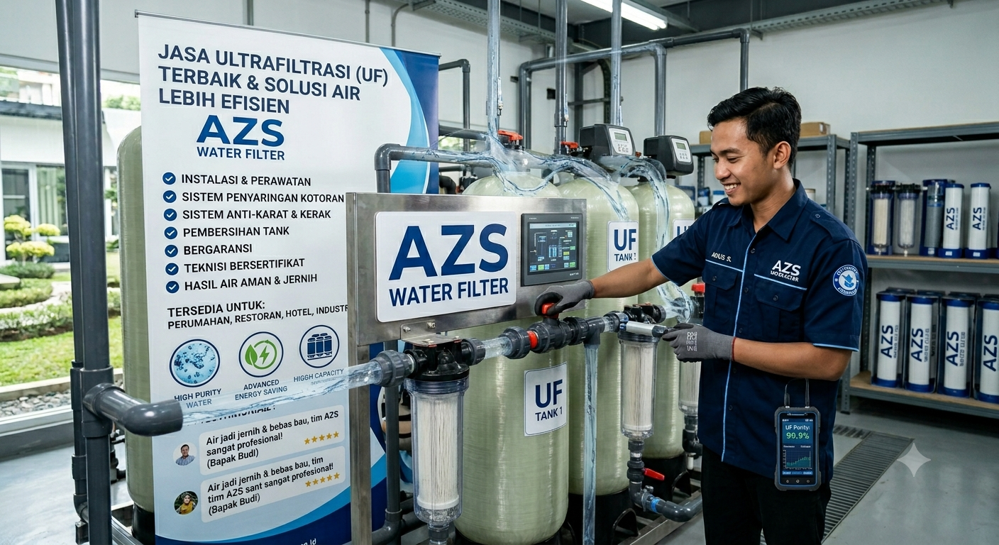 Jasa ultrafiltrasi terbaik membantu meningkatkan kualitas air menggunakan teknologi membran UF yang mampu menyaring partikel mikro secara efektif dan efisien.