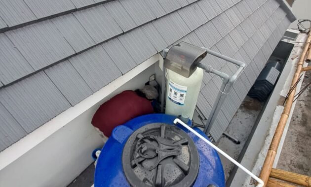sistem backwash otomatis terpasang di rumah costumer AZS Water Filter