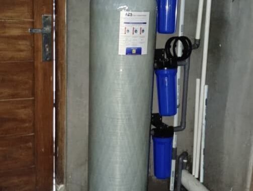Pemasangan filter penjernih air 1354 untuk laundry di Mantrijeron, Yogyakarta guna membantu mengatasi air keruh dan berpasir.