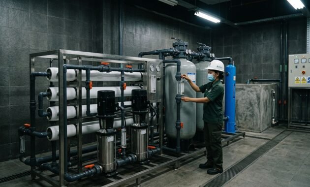 sistem filter air hotel untuk kamar laundry dan dapur