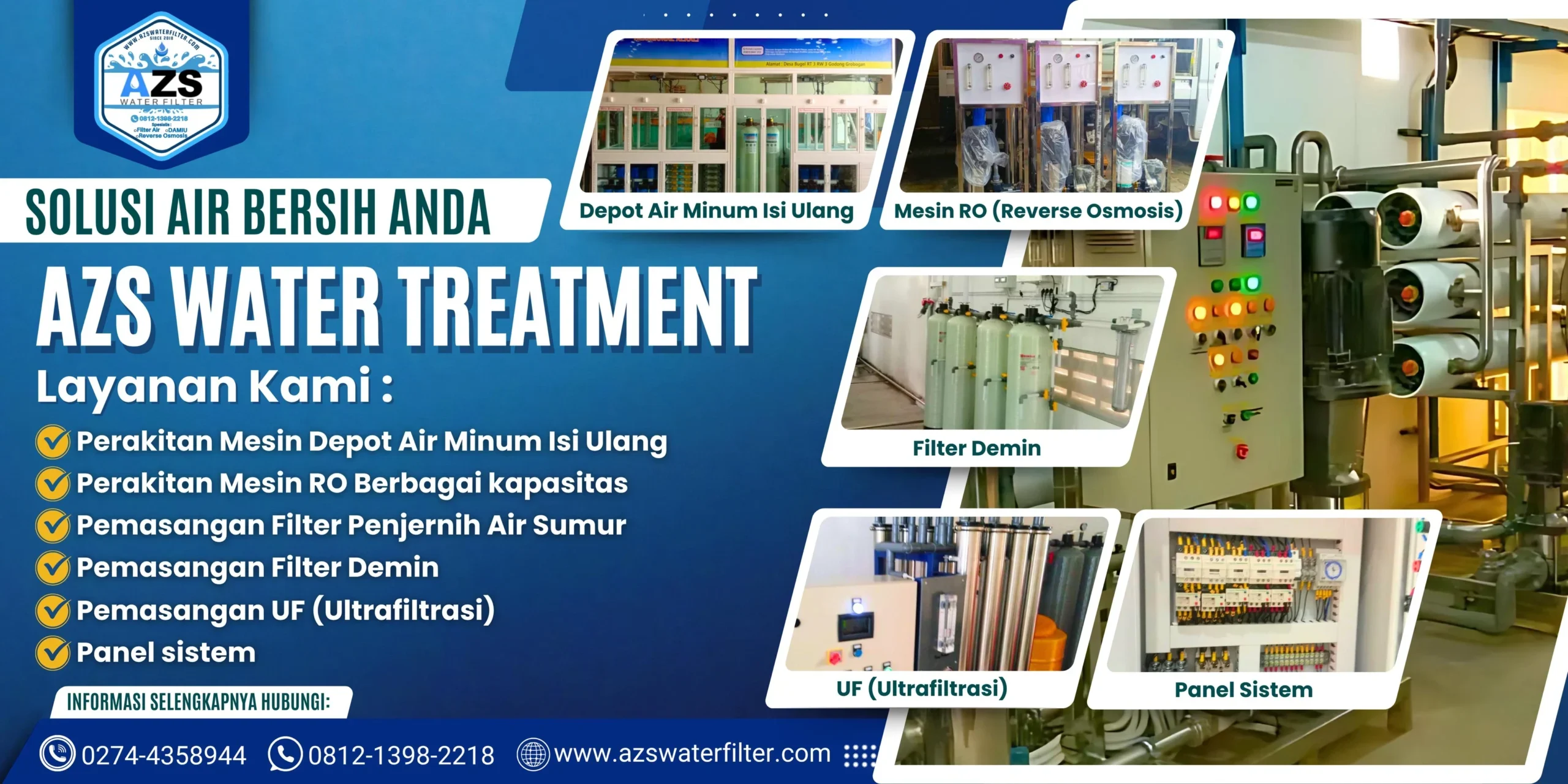 jasa pasang filter air rumah tangga Yogyakarta, perakitan mesin RO industri Jogja, maintenance mesin RO Yogyakarta, jasa pembuatan depot air minum Jogja, demin filter Jogja, sistem ultrafiltrasi UF Yogyakarta, panel sistem pengendali air