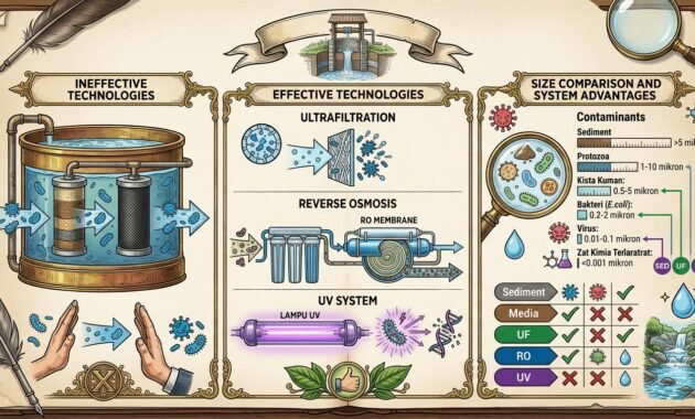 Filter air untuk mengatasi bakteri dan kontaminasi mikrobiologis Filter air untuk mengatasi bakteri dan kontaminasi mikrobiologis