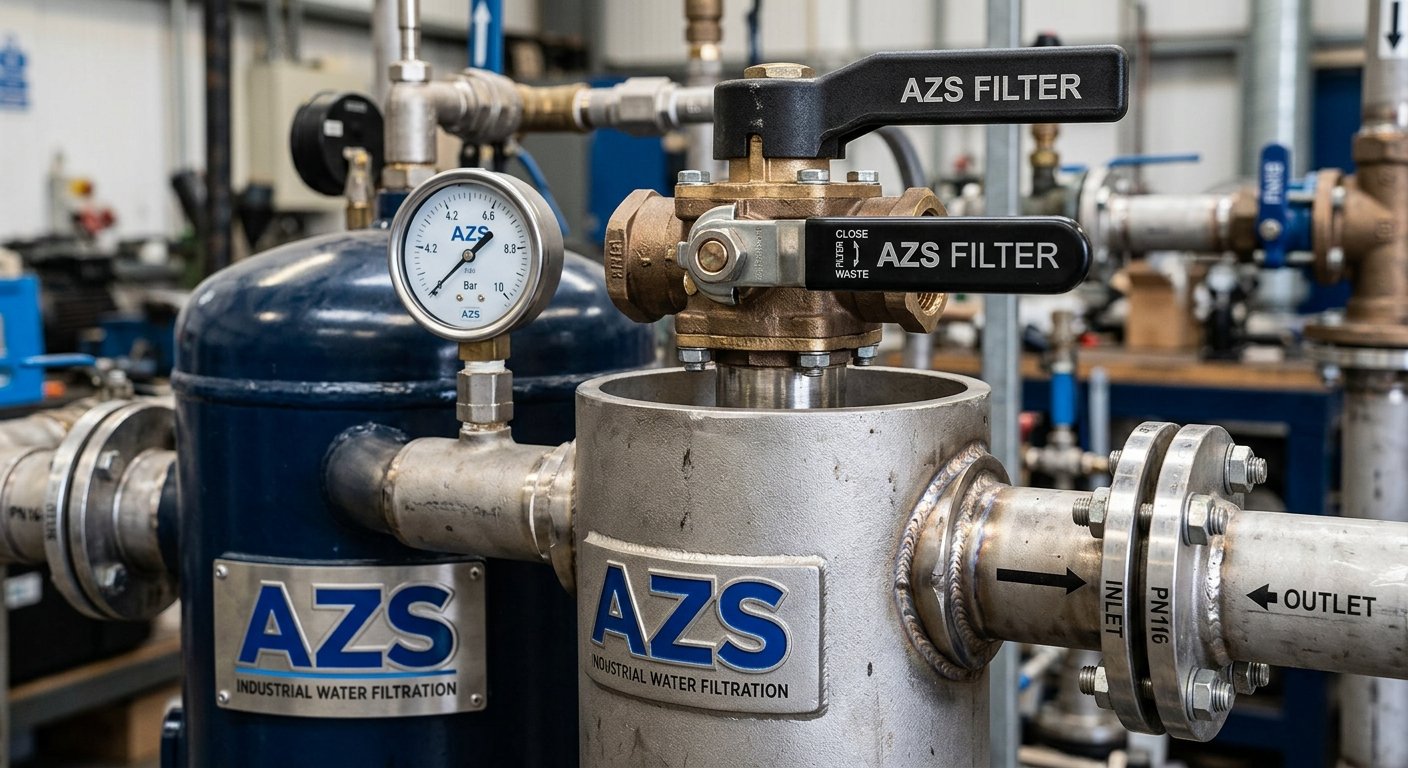 Tabung filter air berkualitas berbahan fiberglass tebal yang kuat menahan tekanan air tinggi.