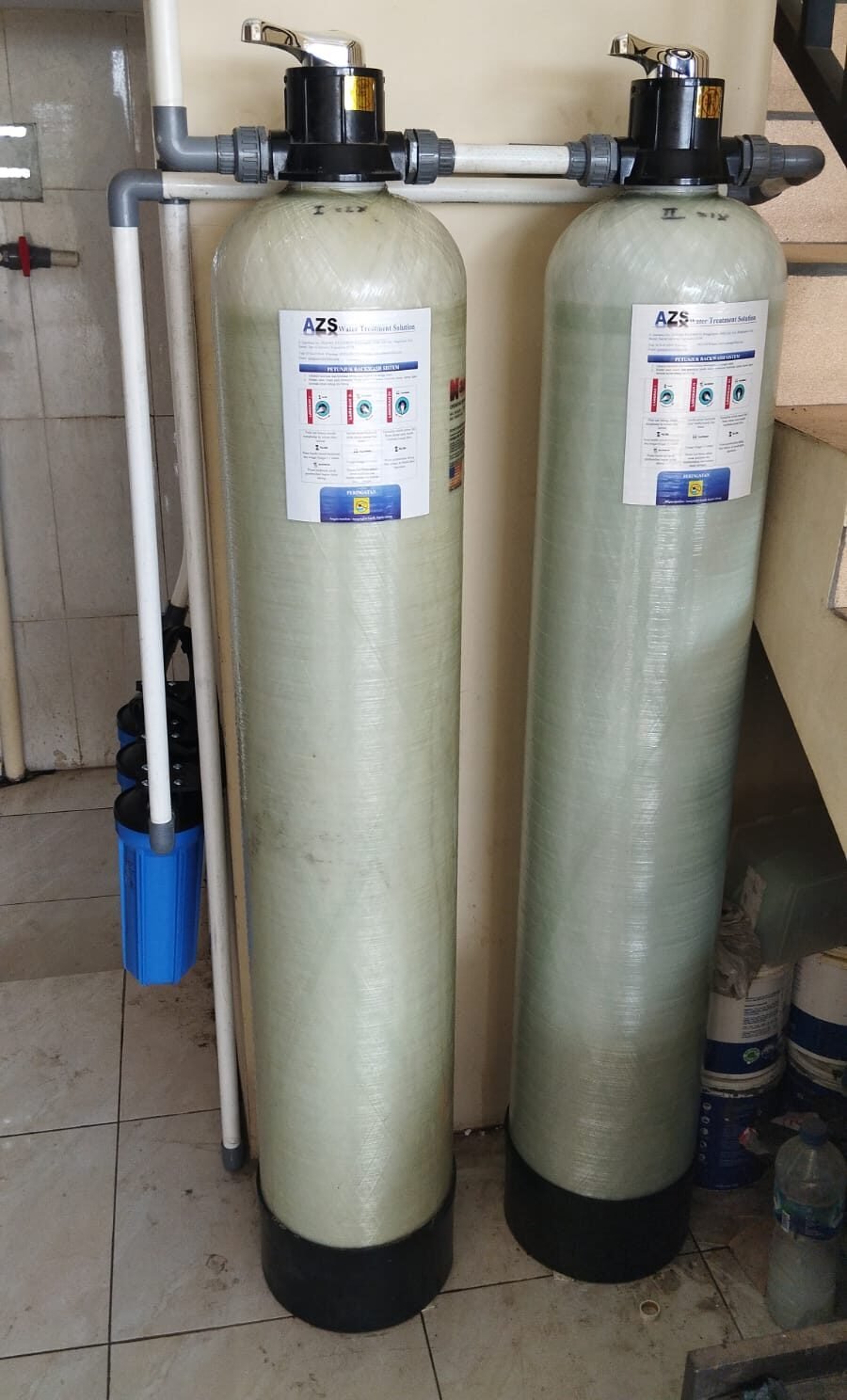 Pemasangan filter air 1054 untuk kost di Sewon Bantul