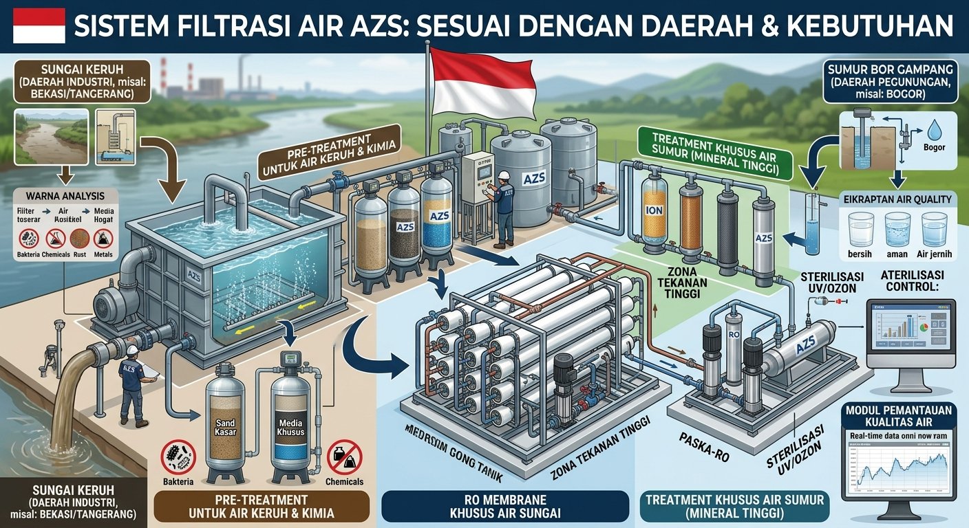Sistem Filtrasi Air: Sesuaikan dengan Daerah & Kebutuhan dan Percayakan semuanya kepada Azs Water Filter