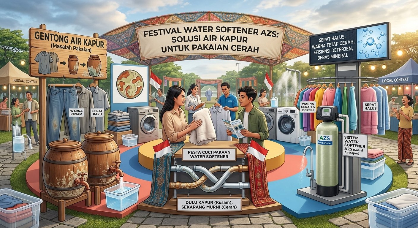 Pasang water softener laundry dari AZS Water Filter untuk usaha laundry Anda