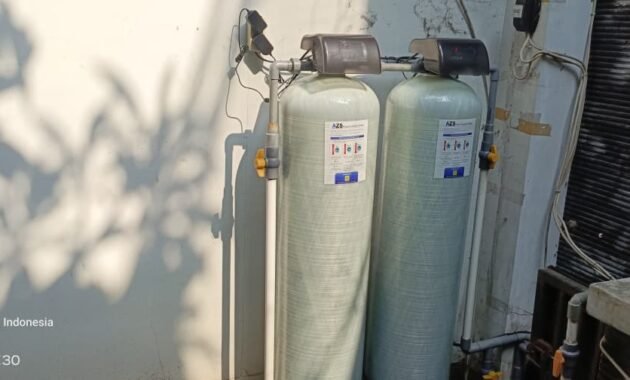 Foto tabung filter air 1354 hasil pemasangan baru oleh AZS Water Filter di Ngaglik Sleman.